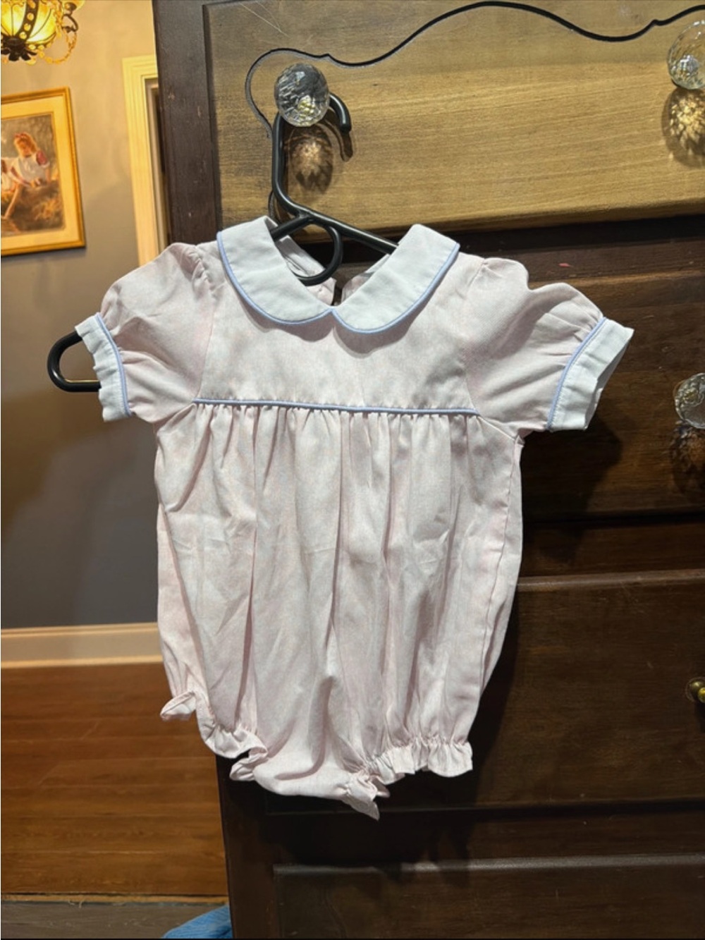 Classic Pink Peter Pan Collar Baby One-Piece Bodysuit